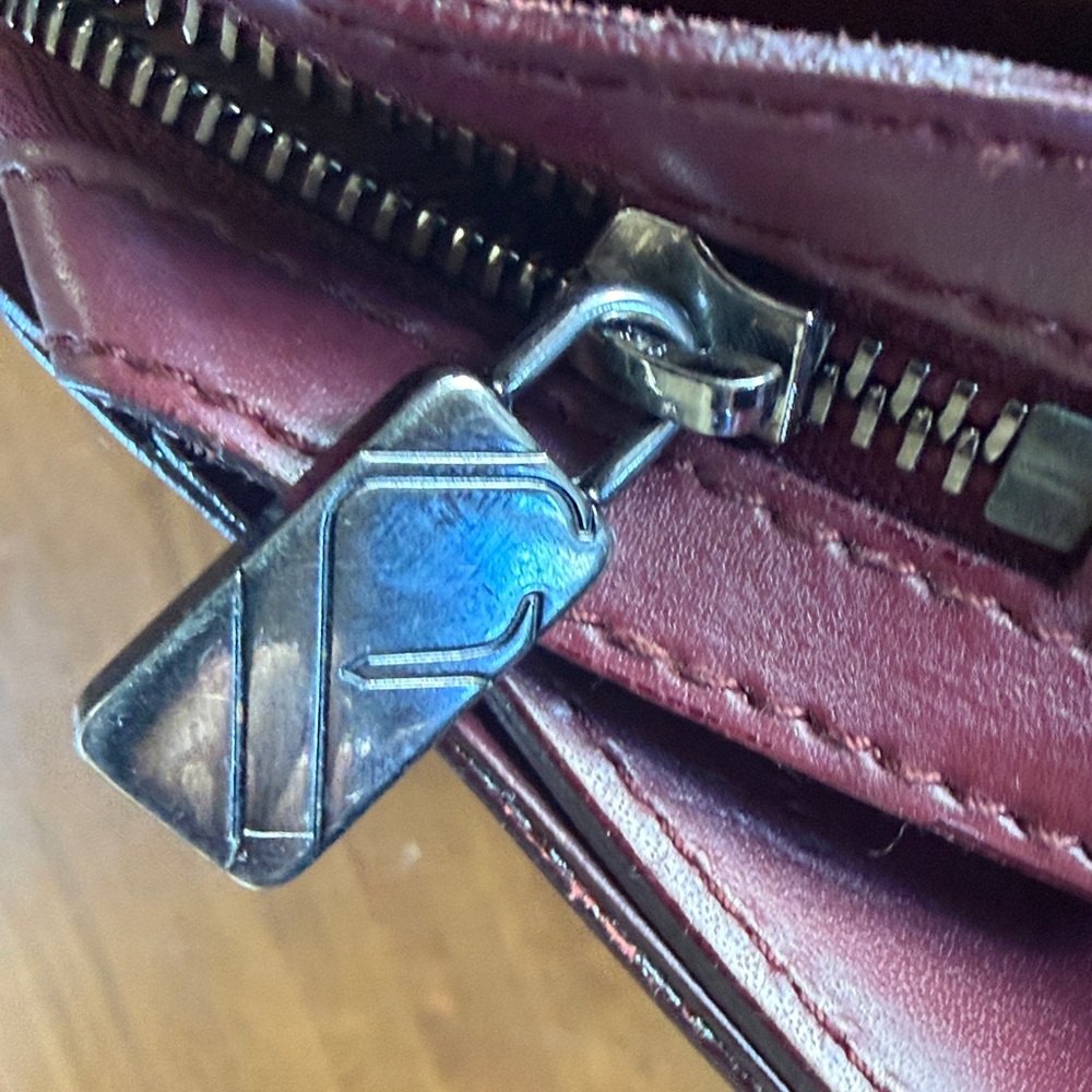 Furla Burgundy Leather Shoulder Bag - Picture 10 of 11